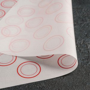 Силиконовый коврик для макаронс армированный Доляна, 40?30 см, цвет МИКС