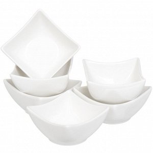 Салатник керамика, квадратный, 6 шт, 10х4.8 см, 0.12 л, Квадрат, Y6-2524