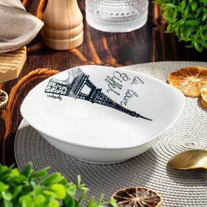 Салатник керамика, квадратный, 18х5.5 см, 0.56 л, Париж, Daniks, 17-083