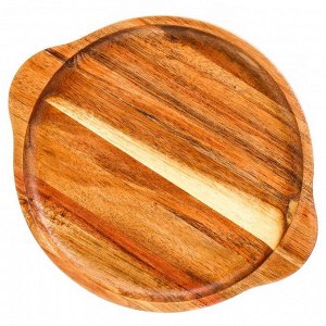 Тортница дерево, стекло, 2 предмета, 15.5х18 см, круглая, с крышкой, 23х18х15.5 см, Y4-6568