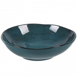 Тарелка суповая, керамика, 22 см, круглая, Stone Turquoise, Domenik, TDP572/DMD053