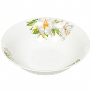 Салатник керамика, круглый, 20х5.5 см, 0.9 л, Шиповник, Daniks, 7435