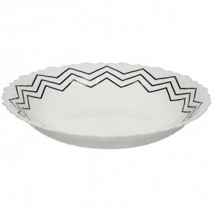 Тарелка суповая, стеклокерамика, 21 см, 0.6 л, круглая, Вэнсдей, Daniks, BY23LHP95