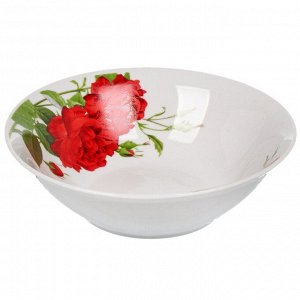 Салатник керамика, круглый, 18х5 см, 0.6 л, Алая роза, Daniks, 19-291#