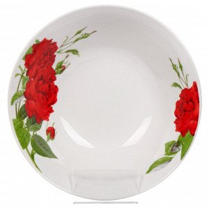 Салатник керамика, круглый, 18х5 см, 0.6 л, Алая роза, Daniks, 19-291#