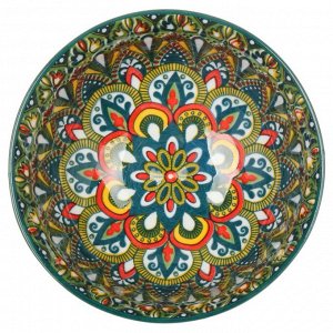 Салатник керамика, 12.5х6.5 см, 0.37 л, Самарканд, Y4-9772, зеленый