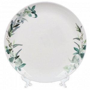 Тарелка обеденная, стеклокерамика, 24 см, круглая, Эвкалипт, Daniks, LHP 95