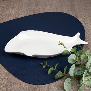 Блюдо фарфор, сервировочное, фигурное, 14.5х30.5х3 см, Маршмеллоу, 0530105