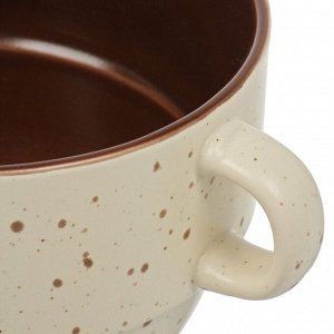 Бульонница керамика, 600 мл, 12.5х8.5 см, с ручкой, Доброе утро, Y4-9697, в ассортименте