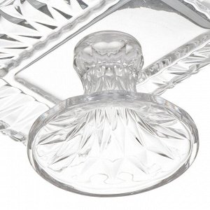 Блюдо стекло, 16х30х11 см, на ножке, Плато, Y4-9723