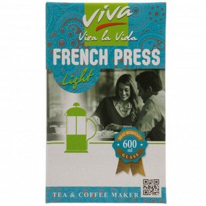 Френч-пресс 0.6 л, стекло, металл, Barouge, Viva, BF-712(600)