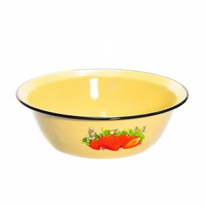Миска эмалированная сталь, круглая, 28х11 см, 3.5 л, СтальЭмаль, 1с9с, в ассортименте