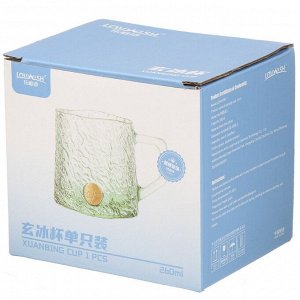 Кружка стекло, 260 мл, с цветным дном, Y4-9025, в ассортименте