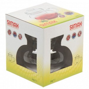 Чайник заварочный стекло, 1 л, со стеклянным фильтром, Simax, Eva