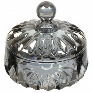 Сахарница 290 мл, стекло, 10.7х10.7 см, графит, Лотос, Y4-5379