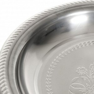 Поднос нержавеющая сталь, 33.5 см, круглый, Y4-4951
