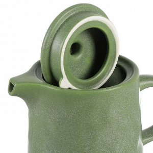 Чайник заварочный керамика, 0.85 л, Billibarri, Old Clay, 500-259, зеленый