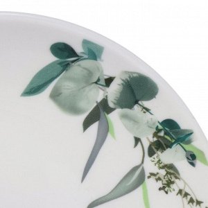 Тарелка десертная, стеклокерамика, 19 см, круглая, Эвкалипт, Daniks, LQP75/K2301