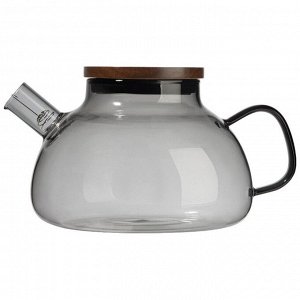 Чайник заварочный стекло, 1 л, с ситечком, с деревянной крышкой, Leonord, Aroma di Fiore, 910146