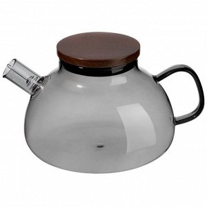 Чайник заварочный стекло, 1 л, с ситечком, с деревянной крышкой, Leonord, Aroma di Fiore, 910146