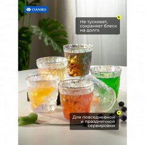 Стакан 300 мл, стекло, 6 шт, Daniks, Северное сияние, ST8595L
