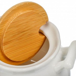 Сахарница 270 мл, керамика, 10.5х9х8.5 см, с ложкой, на подставке, Y4-6586
