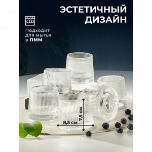 Стакан 170 мл, стекло, 6 шт, Вертикаль, B060678
