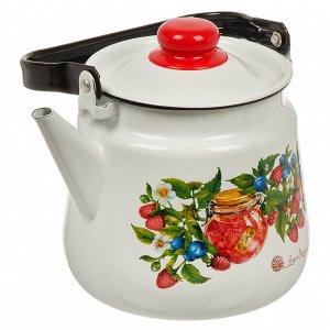 Чайник сталь, эмалированное покрытие, 3.5 л, ручка металл, Appetite, Конфитюр, индукция, 1с26с