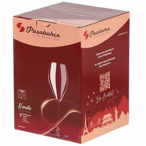 Бокал для вина, 325 мл, стекло, 4 шт, Pasabahce, Veneto, 440291B4