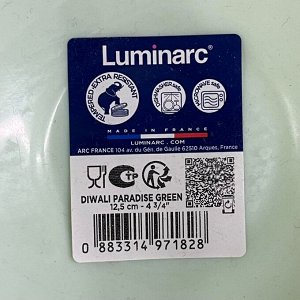 Салатник стеклокерамика, круглый, 12.5х5.5 см, Diwali Paradise Green, Luminarc, V5845, зеленый
