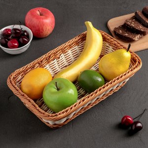 Корзинка для фруктов и хлеба Доляна «Молочный шоколад», 30?19,5?6 см