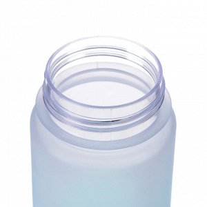 Бутылка для воды "My bottle", 500 мл, градиент, голубая, 6.5х6.5х19 см
