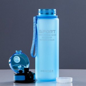 Бутылка для воды 590 мл,"Sport", матовая, микс, 7х7х22.5 см