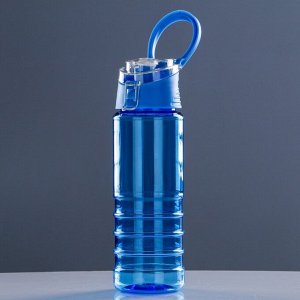 Бутылка для воды спортивная с откидной крышкой и поильником,650 мл, микс
