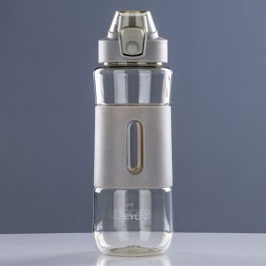 Бутылка для воды 800 мл, с силиконовой вставкой, 7.5х24.5 см, микс