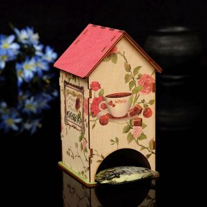 Чайный домик "Розы" с УФ-печатью, 8,5x9,5x16см