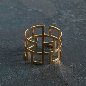 Кольцо для салфетки «Гео», 4,5-3 см, цвет золотой