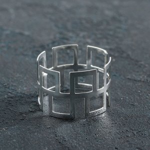 Кольцо для салфетки «Гео», 4,5-3 см, цвет серебро