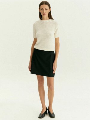 Юбка мини из костюмной шерсти, S1090/laine