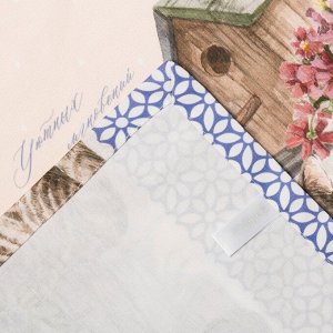 Скатерть Этель «Уютные коты», 180x147 см, 100% хлопок, саржа 190 г/м²