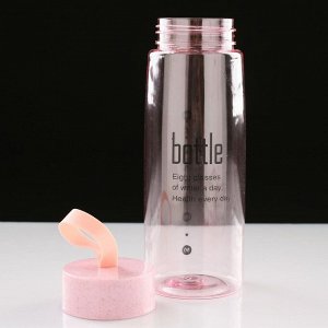 Бутылка для воды  Bottle, 450 мл, 24 х 6.5 см, микс