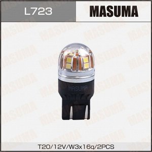 Лампы светодиодные Masuma LED W21/5W (T20, W3x16q), 12В, 21/5Вт, 6500К, комплект 2шт, арт. L723