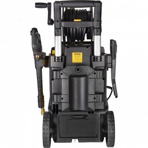 Мойка высокого давления Huter W210i Professional, 220В, 2.6кВт, 210бар, 450л/ч, длина шланга 8м, с водяным охлаждением и с насосом для забора воды, на колёсах, арт. 70/8/18