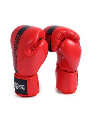 Перчатки боксёрские детские FIGHT EMPIRE, красные, размер 10 oz