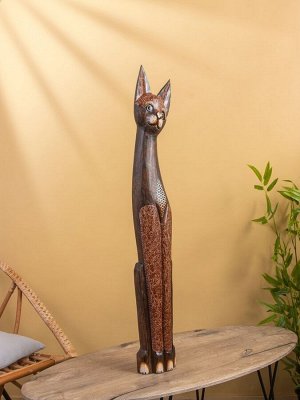 Сувенир «Кошка», 100 см, дерево, МИКС
