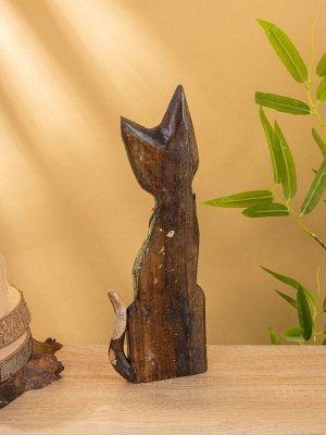 Сувенир «Кошка в ошейнике», 10x4x30 см, дерево, МИКС