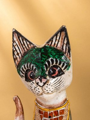 Сувенир «Кошка в ошейнике», 10x4x30 см, дерево, МИКС
