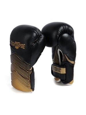 Перчатки боксёрские FIGHT EMPIRE, CLINCH, чёрно-золотые, размер 8 oz