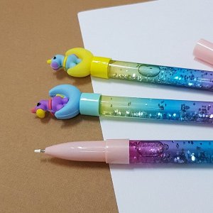Ручка с блестками  Единорог
