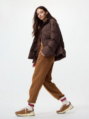 UNIQLO - флисовые утеплённые джоггеры, увеличенная длина - 36 BROWN